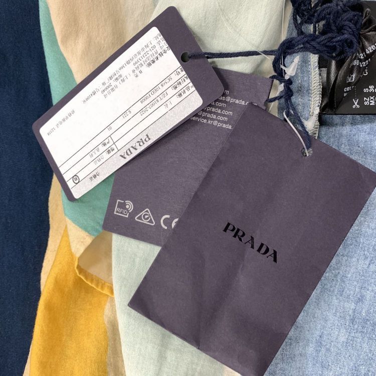 Prada Prada Striped Cotton Shirt Size S Size US S / EU 44-46 / 1 - 6 Thumbnail