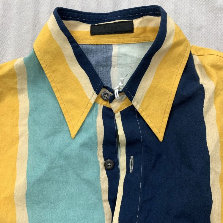 Prada Prada Striped Cotton Shirt Size S Size US S / EU 44-46 / 1 - 9 Thumbnail