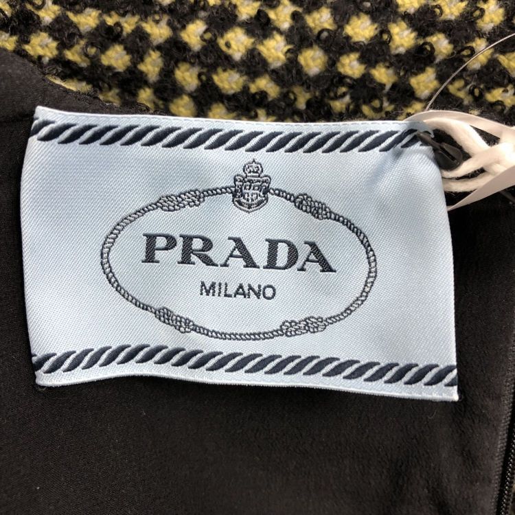 Prada Prada Checked Tweed Midi Dress Size 42 Size M / US 6-8 / IT 42-44 - 3 Thumbnail