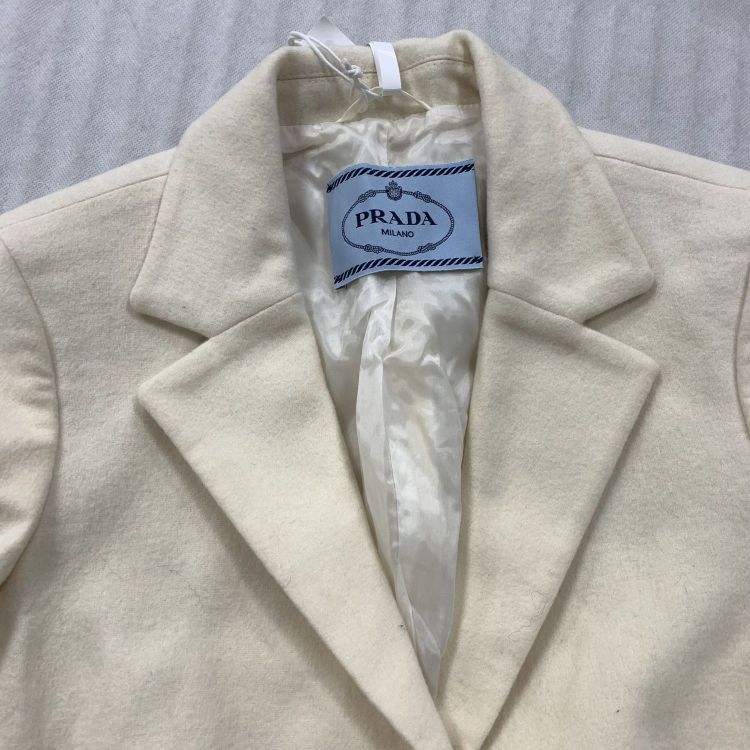 Prada Prada Cream Wool Blend Blazer Size 36 Size XS / US 0-2 / IT 36-38 - 10 Thumbnail