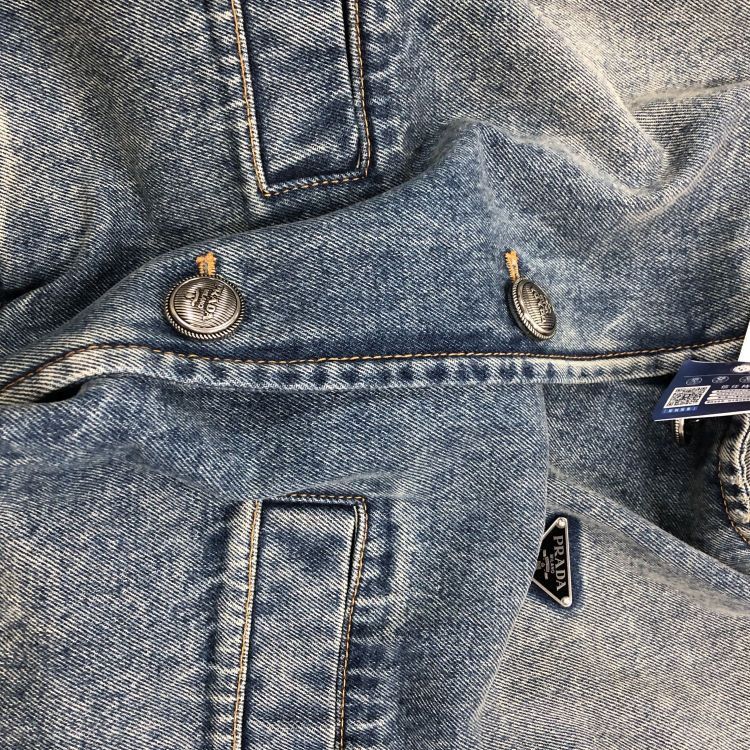 Prada Prada Logo Denim Jacket Size 38 Size XS / US 0-2 / IT 36-38 - 7 Thumbnail