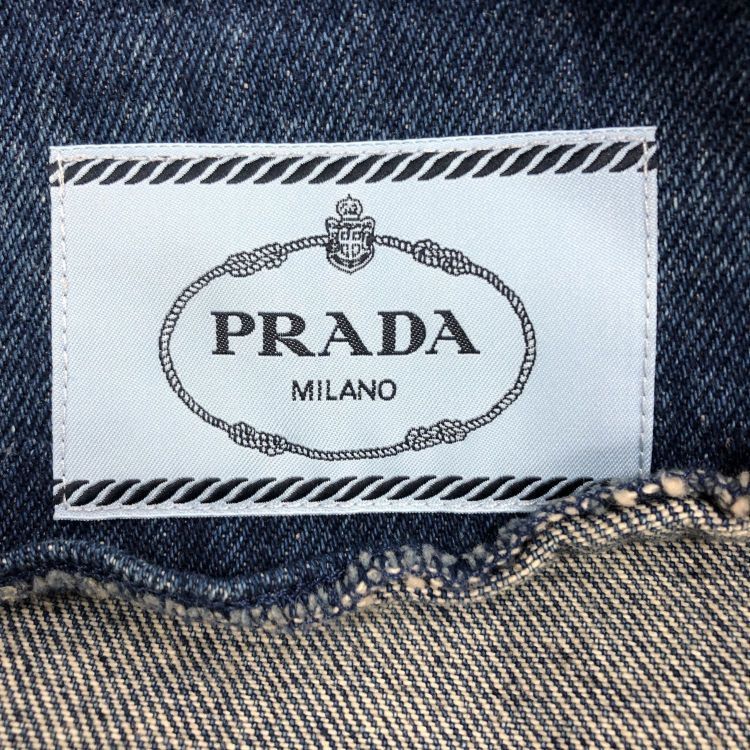 Prada Prada Logo Denim Jacket Size 38 Size XS / US 0-2 / IT 36-38 - 3 Thumbnail