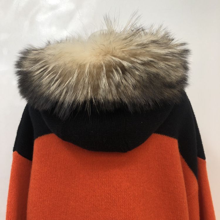 Prada Prada Orange Black Color Block Fur Trim Hoodie Size 42 Size M / US 6-8 / IT 42-44 - 11 Thumbnail
