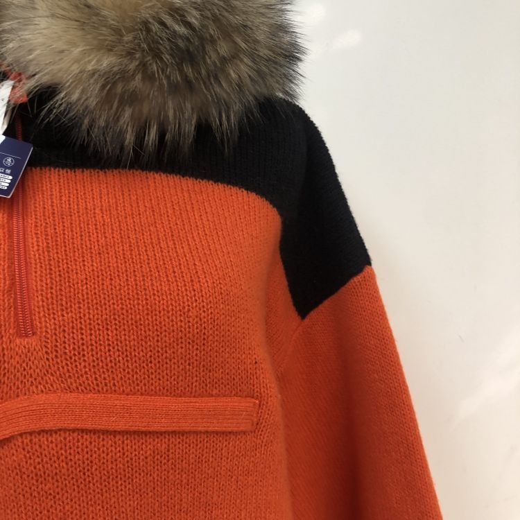 Prada Prada Orange Black Color Block Fur Trim Hoodie Size 42 Size M / US 6-8 / IT 42-44 - 9 Thumbnail