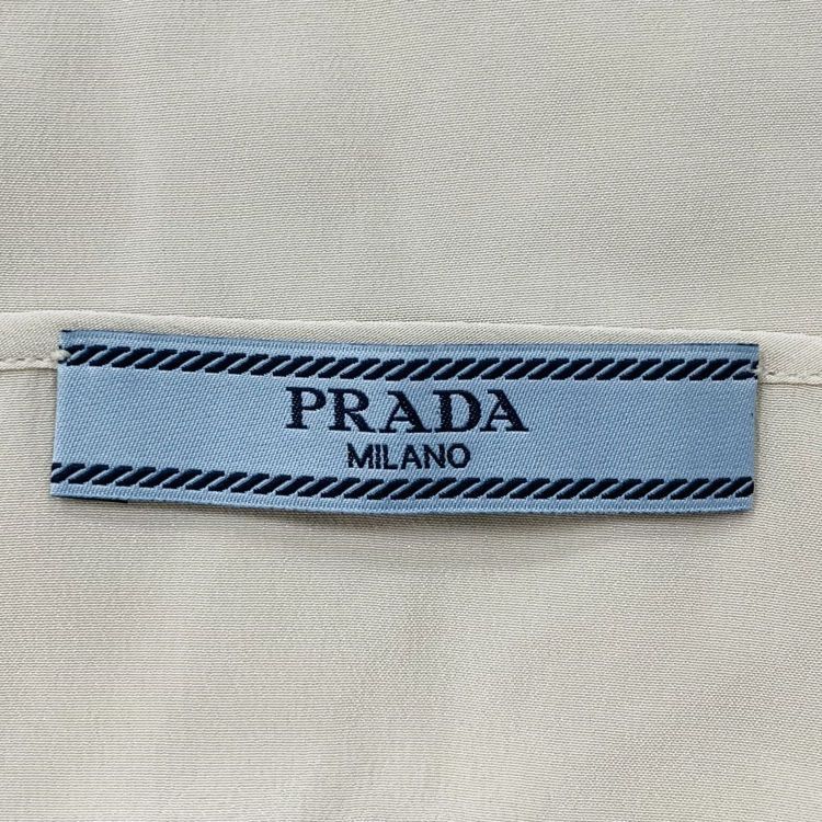 Prada Prada Striped Silk Long Sleeve Blouse Size 42 Size M / US 6-8 / IT 42-44 - 4 Thumbnail