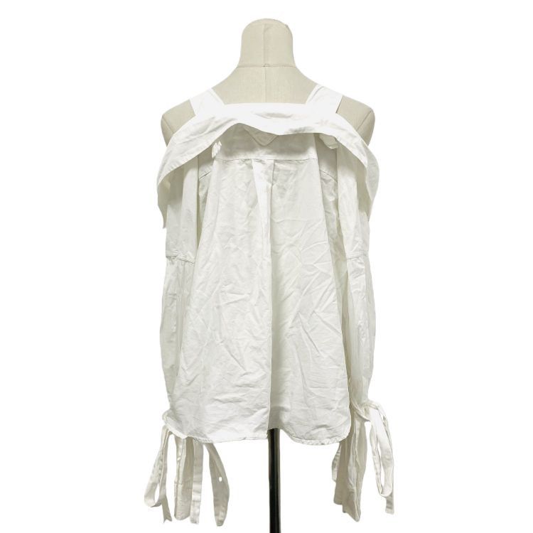Prada Prada White Tie-Strap Blouse Size 40 Size S / US 4 / IT 40 - 2 Thumbnail