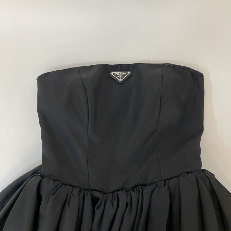 Prada Prada Logo Strapless Nylon Dress Size 36 Size XS / US 0-2 / IT 36-38 - 11 Thumbnail