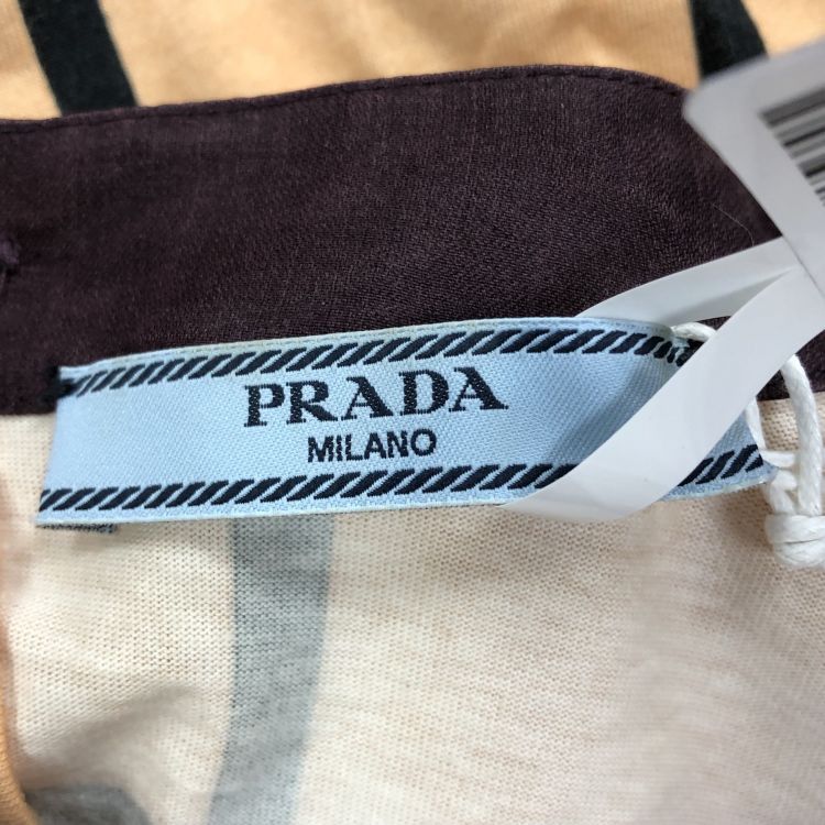 Prada Prada Grid Pattern Short Sleeve Top Size M Size M / US 6-8 / IT 42-44 - 3 Thumbnail