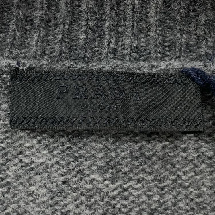 Prada Prada Embroidered Logo Wool Sweater Size M Size US M / EU 48-50 / 2 - 3 Thumbnail