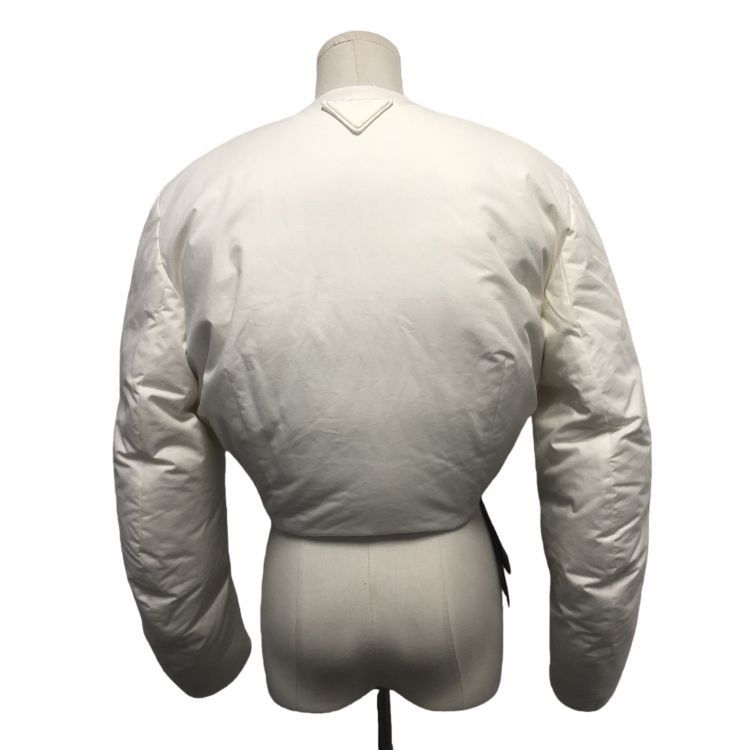 Prada Prada White Cropped Down Jacket Size 38 Size XS / US 0-2 / IT 36-38 - 2 Thumbnail