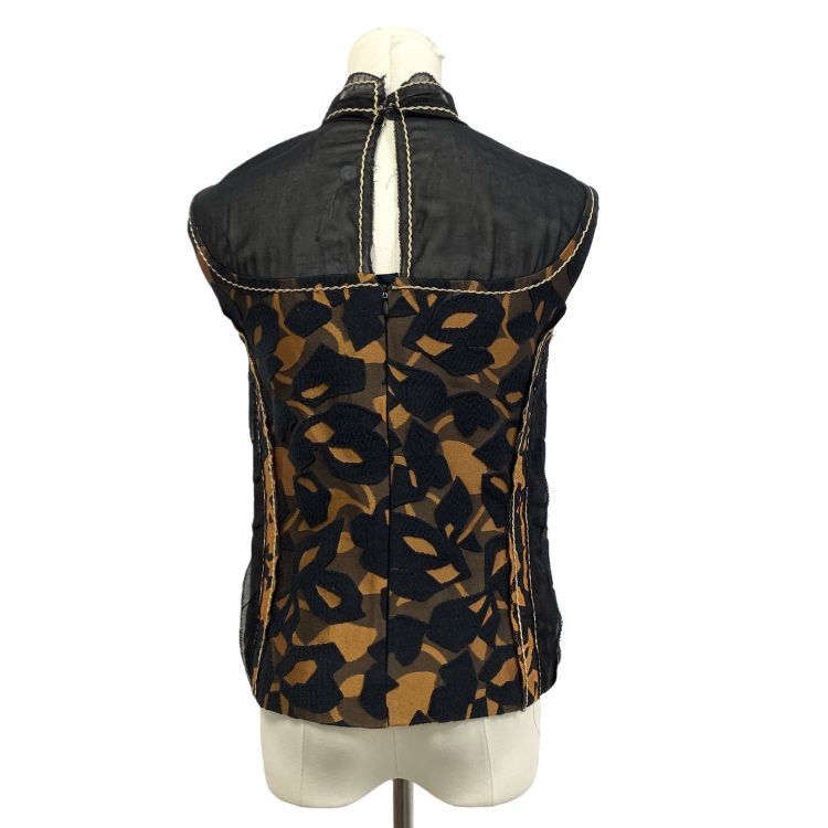 Prada Prada Patterned Crop Top Size 38 Size XS / US 0-2 / IT 36-38 - 2 Thumbnail