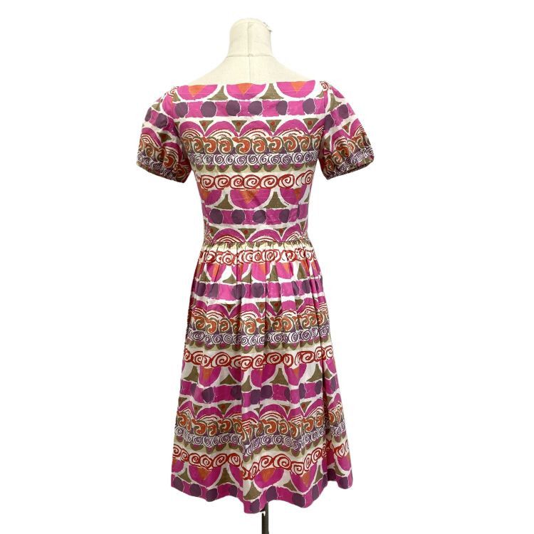 Prada Prada Pink Patterned Mini Dress Size 40 Size S / US 4 / IT 40 - 2 Thumbnail