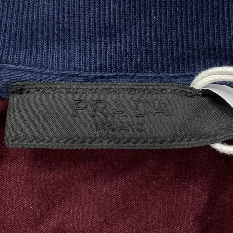Prada Prada Blue Burgundy Contrast Sleeve Long Sleeve Top M Size US M / EU 48-50 / 2 - 3 Thumbnail