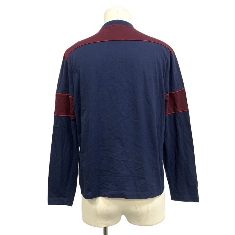 Prada Prada Blue Burgundy Contrast Sleeve Long Sleeve Top M Size US M / EU 48-50 / 2 - 2 Thumbnail
