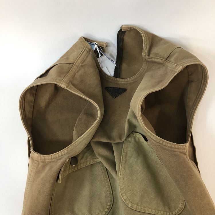 Prada Prada Tan Cotton Utility Dress Size 38 Size XS / US 0-2 / IT 36-38 - 11 Thumbnail