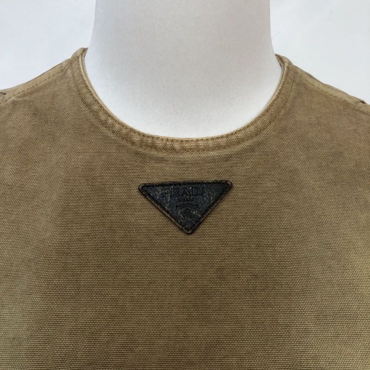 Prada Prada Tan Cotton Utility Dress Size 38 Size XS / US 0-2 / IT 36-38 - 7 Thumbnail