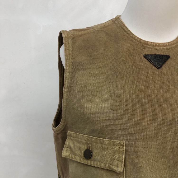 Prada Prada Tan Cotton Utility Dress Size 38 Size XS / US 0-2 / IT 36-38 - 8 Thumbnail