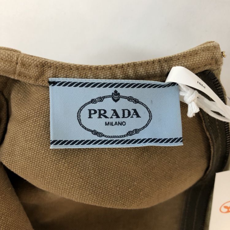 Prada Prada Tan Cotton Utility Dress Size 38 Size XS / US 0-2 / IT 36-38 - 3 Thumbnail