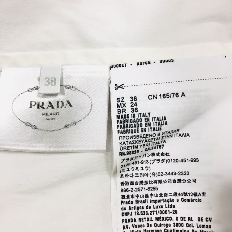 Prada Prada White Logo Button Up Shirt Size 38 Size XS / US 0-2 / IT 36-38 - 4 Thumbnail