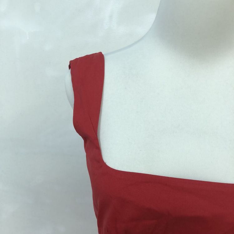 Prada Prada Red Striped Waist Midi Dress Size 40 Size S / US 4 / IT 40 - 6 Thumbnail