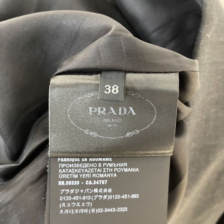 Prada Prada Black Wool Mini Dress Size 38 Size XS / US 0-2 / IT 36-38 - 4 Thumbnail