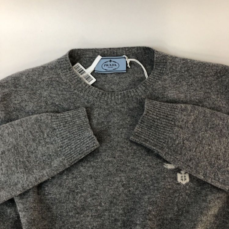 Prada Prada Logo Gray Sweater Size 36 Size XS / US 0-2 / IT 36-38 - 11 Thumbnail