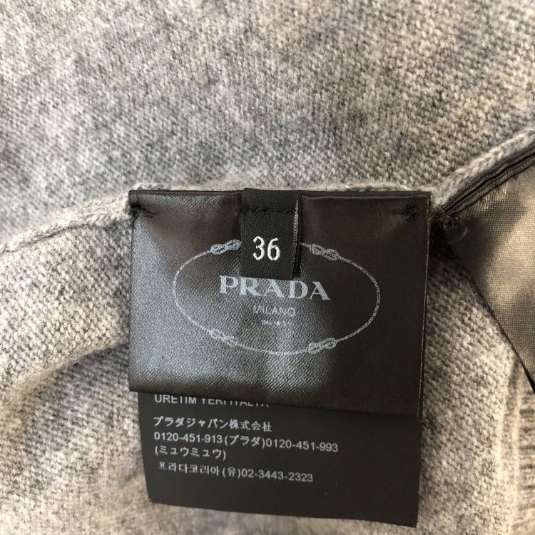 Prada Prada Logo Gray Sweater Size 36 Size XS / US 0-2 / IT 36-38 - 4 Thumbnail