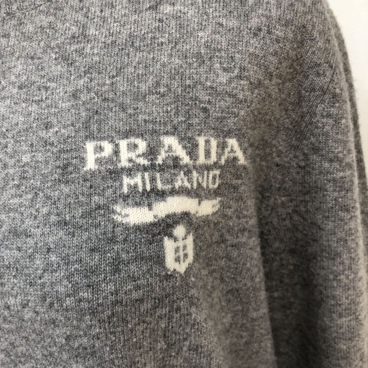 Prada Prada Logo Gray Sweater Size 36 Size XS / US 0-2 / IT 36-38 - 7 Thumbnail