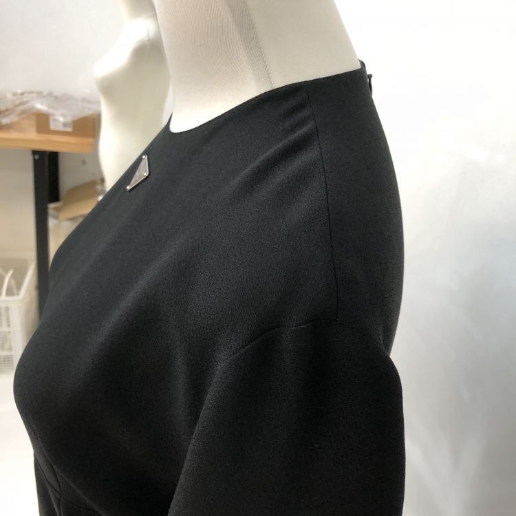 Prada Prada Black Logo Plate Buckle Belt Dress Size 38 Size XS / US 0-2 / IT 36-38 - 10 Thumbnail