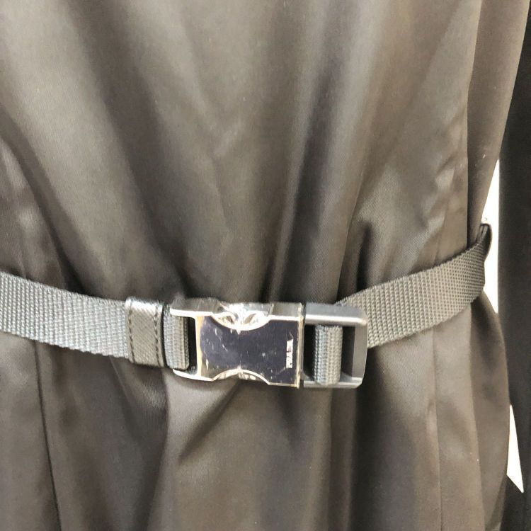 Prada Prada Black Logo Plate Buckle Belt Dress Size 38 Size XS / US 0-2 / IT 36-38 - 7 Thumbnail