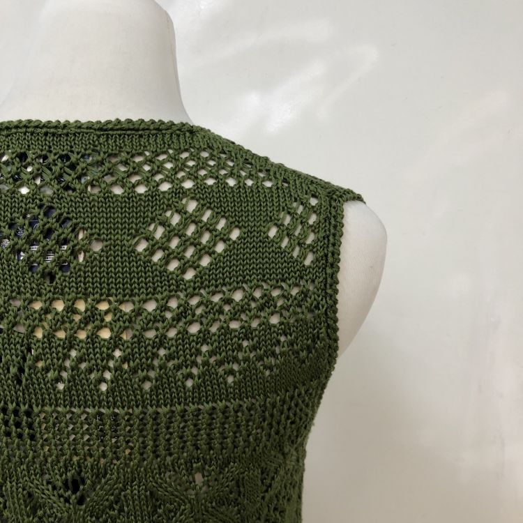 Prada Prada Green Knit Lace-Up Midi Dress Size 40 Size S / US 4 / IT 40 - 10 Thumbnail