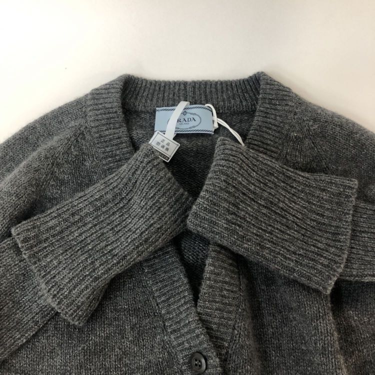 Prada Prada Grey Cashmere Cardigan Size 38 Size XS / US 0-2 / IT 36-38 - 11 Thumbnail