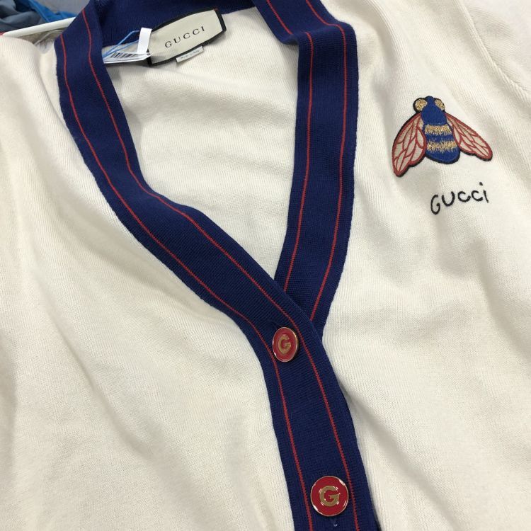 Gucci Gucci Bee Embroidered Cardigan Size L Size US L / EU 52-54 / 3 - 5 Thumbnail
