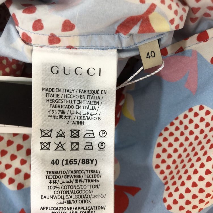 Gucci Gucci Apple Heart Print Button Up Shirt IT 40 Size S / US 4 / IT 40 - 4 Thumbnail
