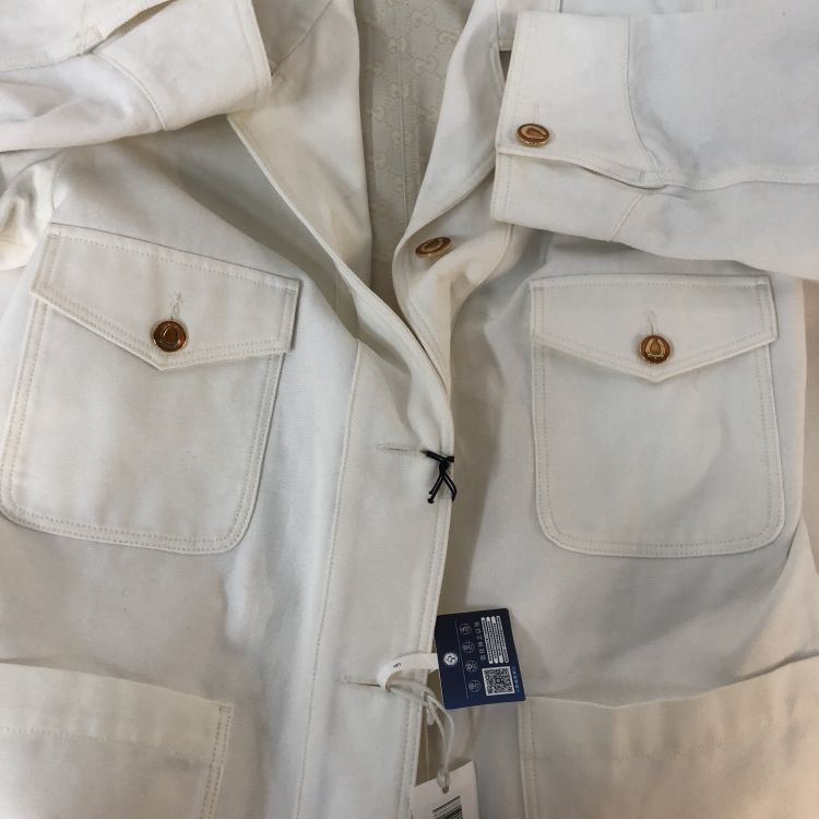 Gucci Gucci White Cotton Canvas Jacket Size 42 Size M / US 6-8 / IT 42-44 - 11 Thumbnail