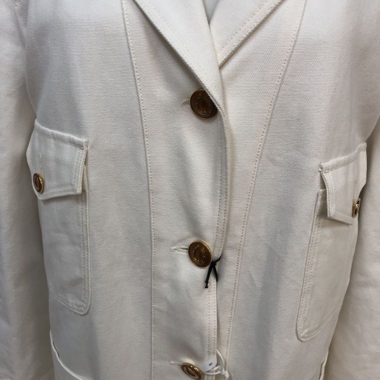 Gucci Gucci White Cotton Canvas Jacket Size 42 Size M / US 6-8 / IT 42-44 - 6 Thumbnail