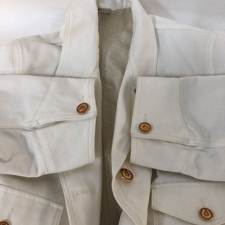 Gucci Gucci White Cotton Canvas Jacket Size 42 Size M / US 6-8 / IT 42-44 - 10 Thumbnail