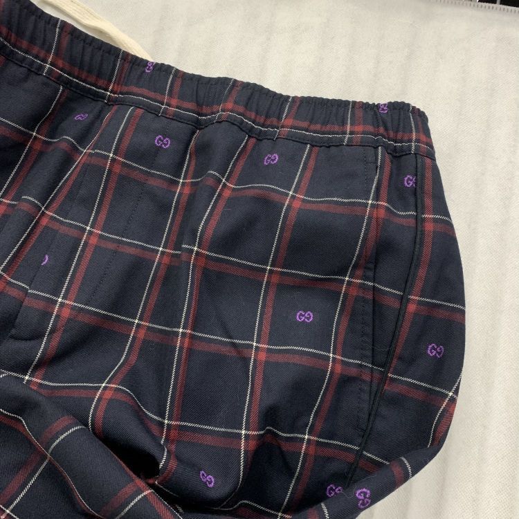 Gucci Gucci Plaid Logo Wool Pants Size 44 Size US 28 / EU 44 - 6 Thumbnail
