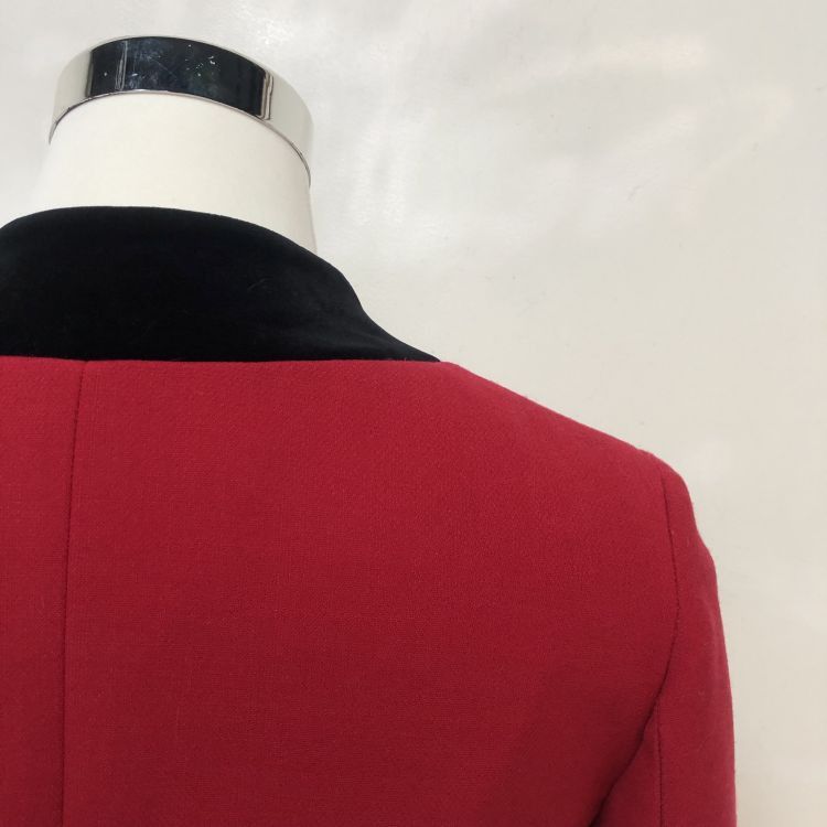Gucci Gucci Red Velvet Trim Coat Size 36 Size XS / US 0-2 / IT 36-38 - 9 Thumbnail