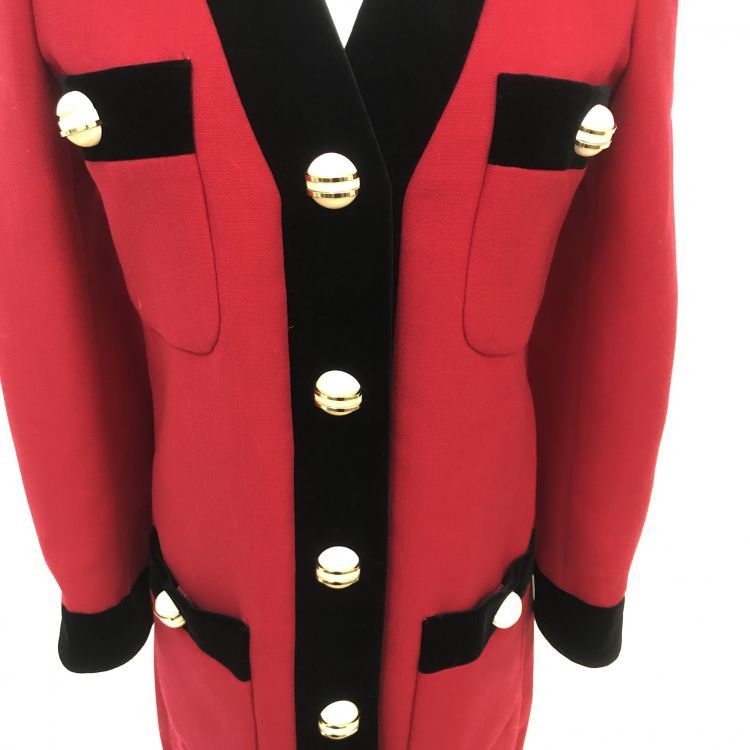 Gucci Gucci Red Velvet Trim Coat Size 36 Size XS / US 0-2 / IT 36-38 - 7 Thumbnail