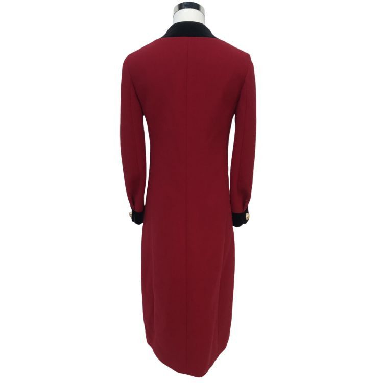 Gucci Gucci Red Velvet Trim Coat Size 36 Size XS / US 0-2 / IT 36-38 - 2 Thumbnail