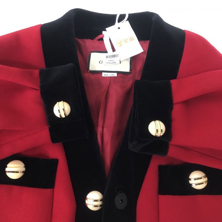 Gucci Gucci Red Velvet Trim Coat Size 36 Size XS / US 0-2 / IT 36-38 - 12 Thumbnail