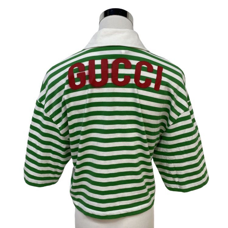 Gucci Gucci Green Striped Logo Polo Shirt Size XXS Size XXS / US 00 / IT 34 - 2 Thumbnail
