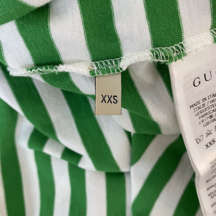 Gucci Gucci Green Striped Logo Polo Shirt Size XXS Size XXS / US 00 / IT 34 - 4 Thumbnail