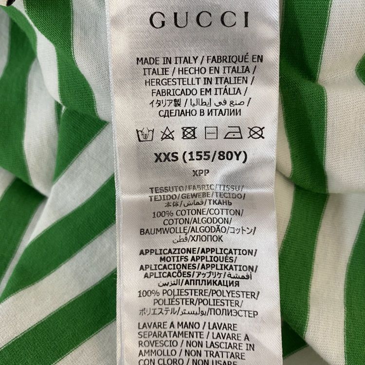Gucci Gucci Green Striped Logo Polo Shirt Size XXS Size XXS / US 00 / IT 34 - 5 Thumbnail