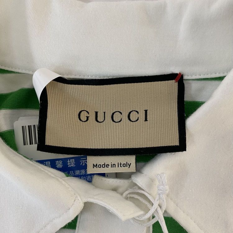 Gucci Gucci Green Striped Logo Polo Shirt Size XXS Size XXS / US 00 / IT 34 - 3 Thumbnail