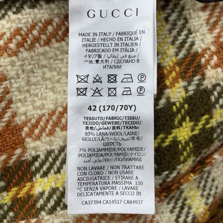 Gucci Gucci Plaid Wool Mini Skirt Size 42 Size 28" / US 6 / IT 42 - 4 Thumbnail