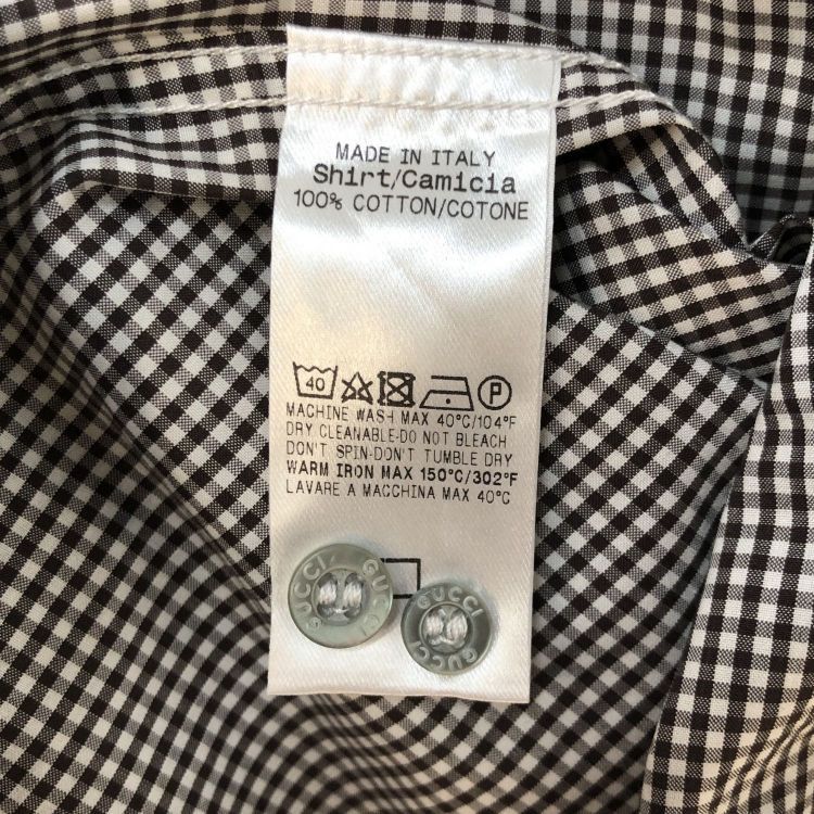 Gucci Gucci Gingham Check Button Up Shirt Size S Size US S / EU 44-46 / 1 - 5 Thumbnail