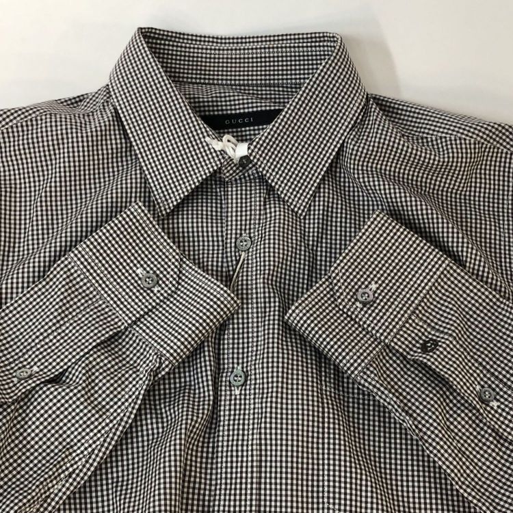 Gucci Gucci Gingham Check Button Up Shirt Size S Size US S / EU 44-46 / 1 - 9 Thumbnail