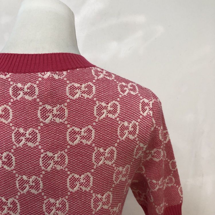 Gucci Gucci Pink GG Monogram Knit Dress Size S Size S / US 4 / IT 40 - 7 Thumbnail